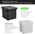 13 Inches DocSafe Storage Ottoman with Lock,Fireproof Folding Ottoman Foot Rest Stool Storage Chest with Storage Safe