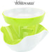 Southern Homewares Double Pedestal Serving Pistachio Bowl with Shell Storage Green Interior, Ideal for Peanuts
