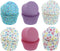 Bakery Crafts Pastel Everyday Baking Cups - 300-2" Cupcake Liners with Multi-Colored Stars, Greaseproof Paper Cases
