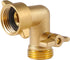 AuySier 90 Elbow Elbow 3/4" Brass Degree Hose for RV, Garden Hose Connector with Shut Off Valves, Garden Hose