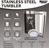 Healthy Human 20oz Stainless Steel Tumbler with Straw & Lid - Eco-Friendly Travel Cup, Black Onyx