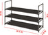 Vockot 3-Tier Floor,10-12 Stackable Shoe Rack, Sturdy & Durable Long Shoe Shelf Storage Organizer for Entryway