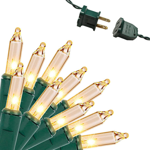 8FT 10 Count Bulbs LIDORE Super Bright Clear Mini Christmas Tree String Lights, Gift for Decoration, with Green Cord