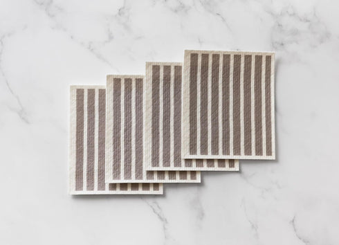 8 Count Martha Stewart Swedish Kitchen Absorbent Sponge Dish Cloths, Stripes