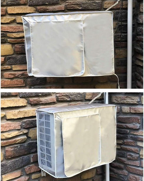 Air Conditioner Covers for Outside Units - 35 x 12 x 24 in, Waterproof Dustproof with Vent Hole