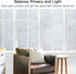 DOWELL Window Privacy Film, Frosted Glass Static Cling, Opaque Vinyl Covering for Home Office, 17.5 x 78.7 inches