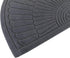 Half Round Doormat, Gray, 30x18 inches, Non Slip, High Traffic Absorbent Indoor Outdoor Rug