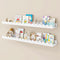 Fun Memories 32 Inch White Floating Shelf, Scalloped Picture Ledge for Nursery,