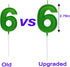 Green Number 6 2.76 Inches Large Number Candles Birthday Cake Topper Decoration for Anniversary Celebration Party