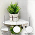 7-Tier No-Drill Corner Shelf Wall Mount, Floating Corner Bookshelf with Hooks, Space-Saving Zigzag Plant Shelf