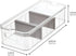 iDesign Recycled Plastic Crisp Large Divided Fruit and Vegetable Storage, 14.82" x 6.32" x 3.76" with Easy Grip Handles