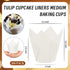 200PCS Tulip Cupcake Liners, Parchment Baking Cups for Birthday Parties, Weddings, Baby Showers, Standard Size