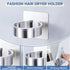 Wall Mounted Hair Dryer Holder, Stainless Steel Hair Tool Organizer, Adhesive Hairdryer Storage for Bathroom