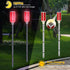 4 Macarrie Pcs Solar Powered Driveway Markers Reflective Lights Driveway Reflectors on Poles for Snow Road Outdoor Yard