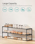 2-Tier 15-18 11.8 46.1 14.6 Inches, ULSA032B01 SONGMICS Shoe Rack, Shoe Organizer, Metal Storage Shelf, Upright