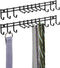 Closet Wall Mount Metal Accessory Organizer and Storage Center mDesign - 12 Hooks, 2 Pack, Matte Black for Ties, Belts,