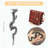 LIYAOLI 3D 9 Inch Metal Printed Articulated Chinese Dragon Figurine Statue Bookshelf Decor Black Flexible Joints Luck