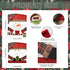 Set 6, (6, Sumgsn Christmas Chair Covers of Christmas Chair Decorations, Santa Snowman Chair Back Cover for Kitchen