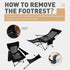 Zero Gravity Chair Reclining Folding Chair with Removable Footrest and Pillow & Cup Holder, Adjustable Outdoor Oxford