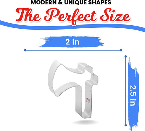 Foose 2.5 in Hatchet Ax Cookie Cutter, US Tin Plate Steel