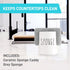 White Ceramic Sponge Holder for Kitchen Sink – Cute Farmhouse Sink Caddy Organizer – Sponge Rest for Countertop