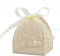 KPOSIYA 100 Pack Laser Cut Rose Candy Favor Boxes 2.5"x 2.5"x 3.1" for Bridal Shower, Anniversary, Birthday Party