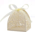 KPOSIYA 100 Pack Laser Cut Rose Candy Favor Boxes 2.5"x 2.5"x 3.1" for Bridal Shower, Anniversary, Birthday Party
