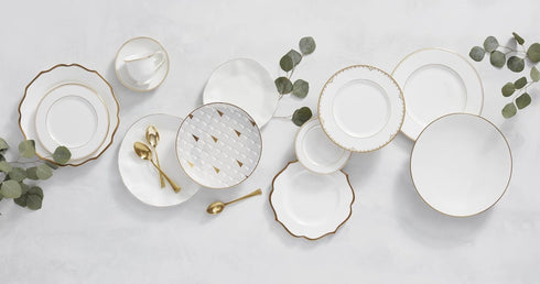 Lenox White Trianna Gold Salad Plate - 1.27 LB