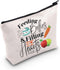POFULL Gift for Cafeteria Worker - Feeding Bellies Filling Hearts Cosmetic Bag, Lunch Lady Gift (Feeding Bellies bag)