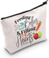 POFULL Gift for Cafeteria Worker - Feeding Bellies Filling Hearts Cosmetic Bag, Lunch Lady Gift (Feeding Bellies bag)