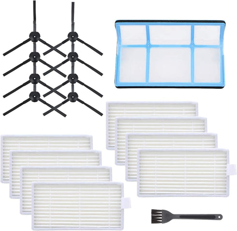 Smilyan Replacement Parts for ILIFE V3 V3s V5 V5s Pro Robotic Vacuum Cleaner, Accessories Kit with Filters & Brushes