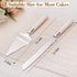 Cake Cutting Set for Wedding, Vintage Wood Knife and Server Set, 2-Piece Pie Cutter, White Dessert Utensils