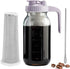 Cold Brew Coffee Maker with V-shaped Lid, 64oz Iced Coffee Maker with Stainless Steel Filter, BPA Free Pitcher