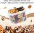 2 Pack 16oz SOLIGT Overnight Oats Containers with Lids, Folding Spoons and Divided Compartments for Fruit & Nuts, Small