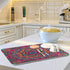 Boho Ethnic Dish Drying Mat - Bohemian Mandala Paisley Kitchen Countertop Mat, 16 x 18 Inch Absorbent