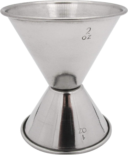 Hudson & Lane Stainless Steel Cocktail Barware Double Measuring Jigger, 1 oz x 2 oz