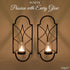 Set 2 12 Hosley of Iron Tealight Wall Sconces Decorative Candle Holders for Home Decor, Living Room Bedroom Hallway