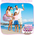 Extra Large Mesh Beach Bag with Drawstring - Lightweight Foldable Sand Toy Bag for Beach Travel Essentials, Seashell