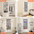 FENTEC 2 Pack Over the Door Shoe Organizer | Hanging Shoe Storage with 24 Pockets, Space Saving Gray Mesh