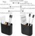 Black Bamboo Electric Toothbrush Holder, Bathroom Storage Organizer for Toothpaste, Floss, Razor on Countertop