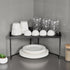 SHBaizoy Cabinet/Bathroom/Countertops/Utensils Stackable Metal Kitchen Cabinet Organizer,Kitchen Corner Shelf