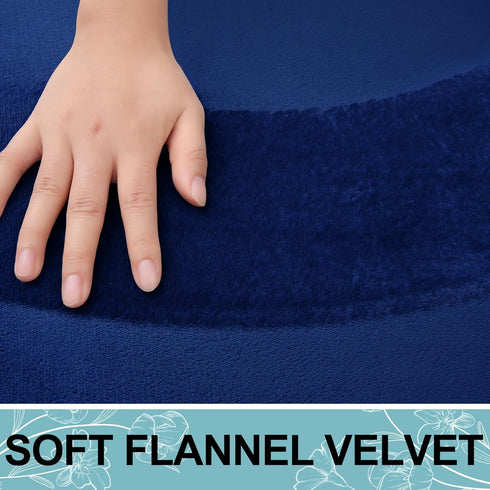 Smiry Memory Foam Bath Mat 24x16 - Extra Soft and Absorbent Non Slip Washable Carpet for Bathroom, Navy Blue