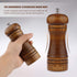 8 Inch Oak Wooden Pepper Mill Grinder - Refillable with Adjustable Coarse to Fine (1 Pack)