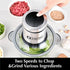 Kitchen in the Box Food Processors, Small Meat Grinder & Electric Vegetable Chopper with 2 Bowls (8 Cup + 8 Cup)