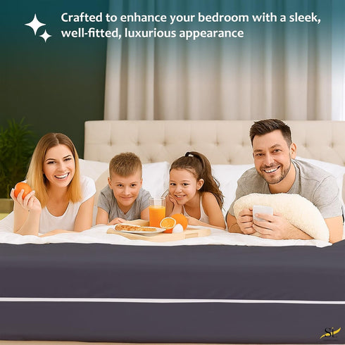 48x75 3/4 100% 8 Inch Mattress Protector Full Bunk Waterproof Zippered Cover, Deep, Six-Sided Encasement for Camper