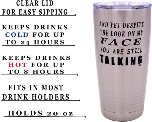 Rogue River Tactical Funny Travel Tumbler Mug - Sarcastic Work Gift for Boss, 20 Ounce Cup w/Lid