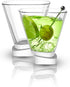 JoyJolt Aqua Vitae Martini Glass Set of 2, Crystal Glassware, Stemless Cocktail Glasses