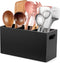 ALELION Large Utensil Holder - 3 Compartment Wooden Caddy Organizer for Kitchen Counter, Black