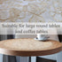 24 Inch Retro Round Lace Tablecloth Embroidered Table Cover Decorative Dining Doily for Wedding & Cafe, Brown