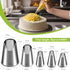 Suuker Rose Flower Piping Tips Set | Stainless Steel Chrysanthemum Nozzles for Decorating Cake Pastry Tool (5 Pieces)
